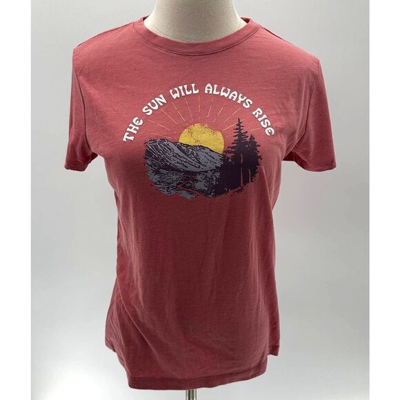 Free State Tops - Free State Rust Red Graphic Short Sleeve Shirt- L